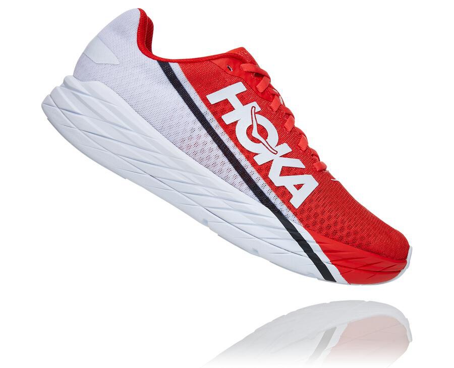 Tenis Hoka One One Hombre Rojos/Blancos - Rocket X - GBTA72564